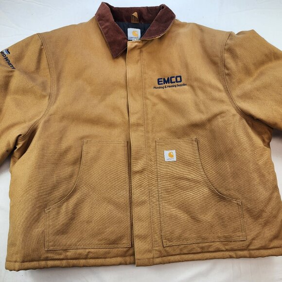 Carhartt Tan Canvas Insulated Winter Jacket Coat (3XL) - Picture 5 of 9
